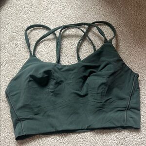 Lululemon Like A Cloud Long Line Bra Size 8 in Green